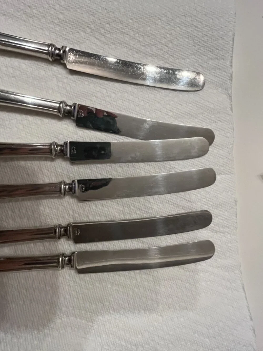 Vintage Alvin Silmet George Washington Silverplate Knives Set 6